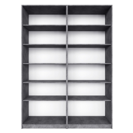 Распашной шкаф Локер 800+800 (Гармошка с системой Push to Move/Левый) с полками