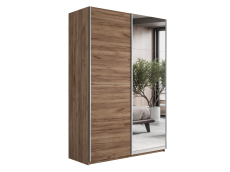 Шкафы-купе 2-х дверные, Шкаф Прайм дуо ДСП+зеркало 2300 х 1600 х 570