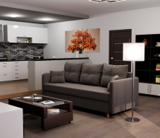 Диваны еврокнижки, Прямой диван Лотос,еврокнижка,велюр