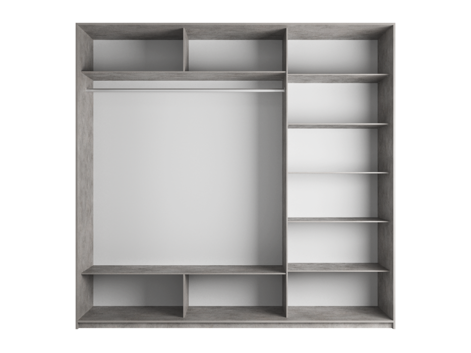 Шкафы-купе 3-х дверные, Шкаф Прайм трио 2ДСП+1зеркало 2300 x 2100 x 570