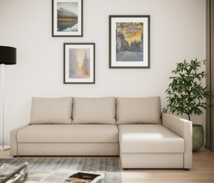 Диван угловой Фрисби дельфин рогожка