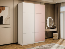 Шкафы-купе 2-х дверные, Шкаф-купе Прайм 2-х дверный ДСП/Стекло пудра/Доводчики 160х57х230