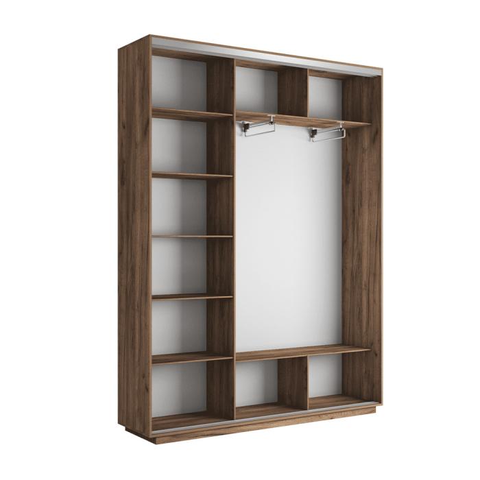 Шкафы-купе 3-х дверные, Шкаф-купе Экспресс 3-х дверный Фотопечать Ленты Стекла 240х45х240