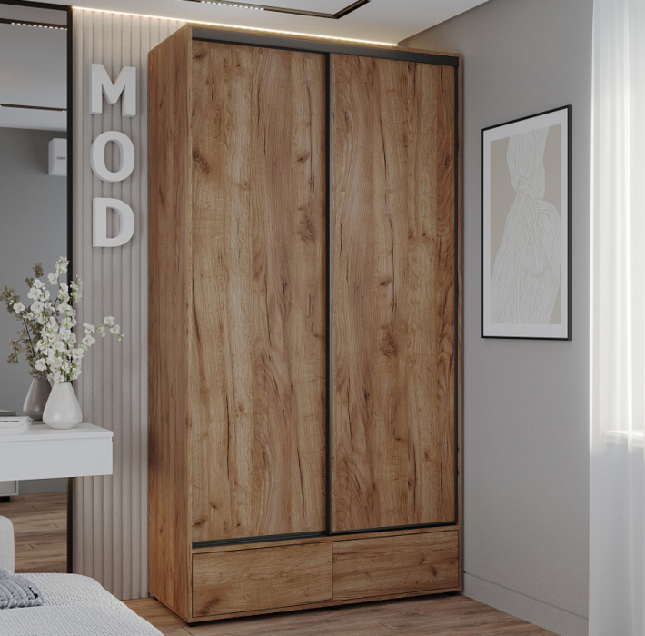 Шкафы-купе 2-х дверные, Шкаф-купе 2-дв  MOD 1200 лдсп/лдсп  (в2390*ш1232*г620)