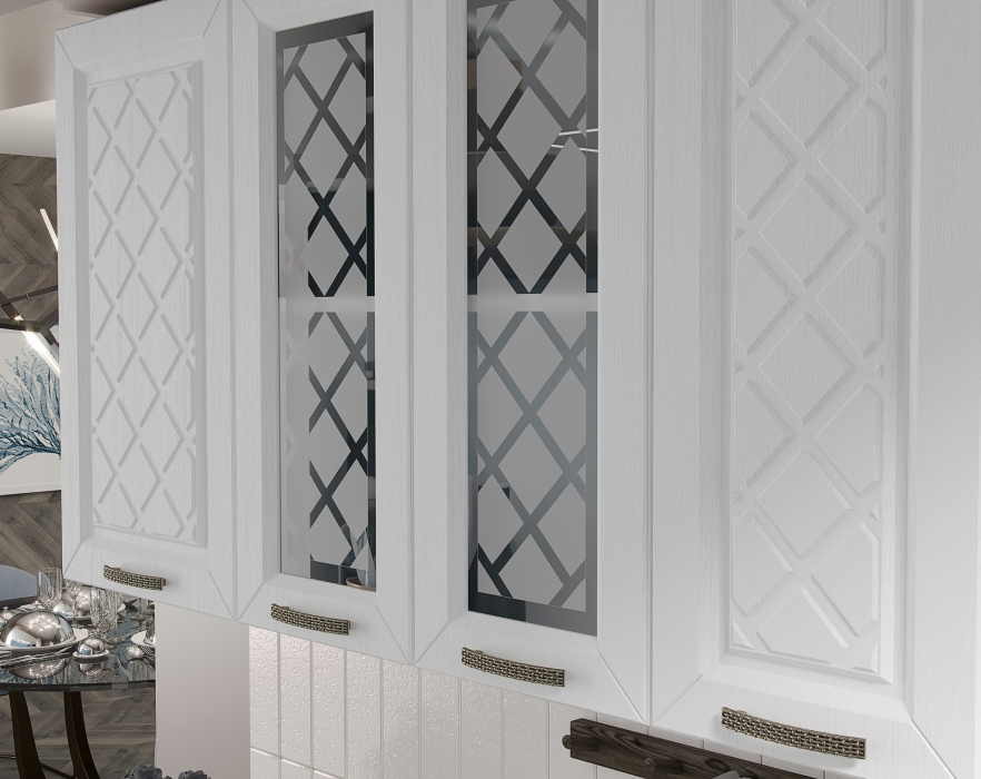 Кухонные гарнитуры, Кухня Агава 1,6 м Акация Белая/Моренга МДФ