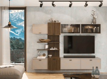 Модульная гостиная Стелла композиция 4