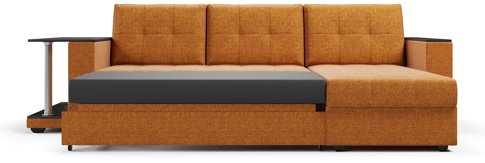 Диваны угловые в гостиную, Диван-кровать угловой со столом Атланта Классик 145 , рогожка