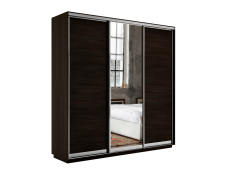 Шкафы-купе 3-х дверные, Шкаф-купе Экспресс Медиум (1 зеркало) трио 2400 x 2100 x 450