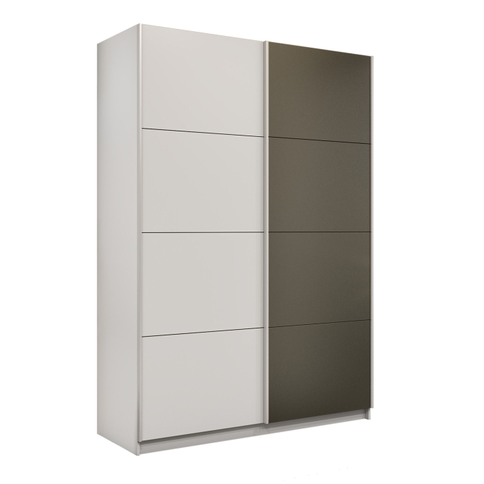 Шкафы-купе 2-х дверные, Шкаф-купе Прайм 2-х дверный ДСП/Стекло хаки/Доводчики 120х57х230