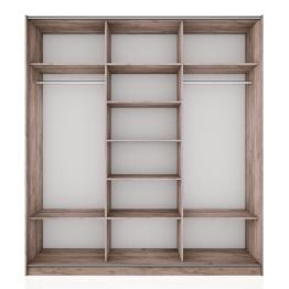 Шкаф-купе Прайм 3-х дверный Стекла черные/ДСП/Доводчики 210х57х230