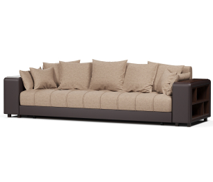 Диван прямой Дубай еврокнижка рогожка+экокожа