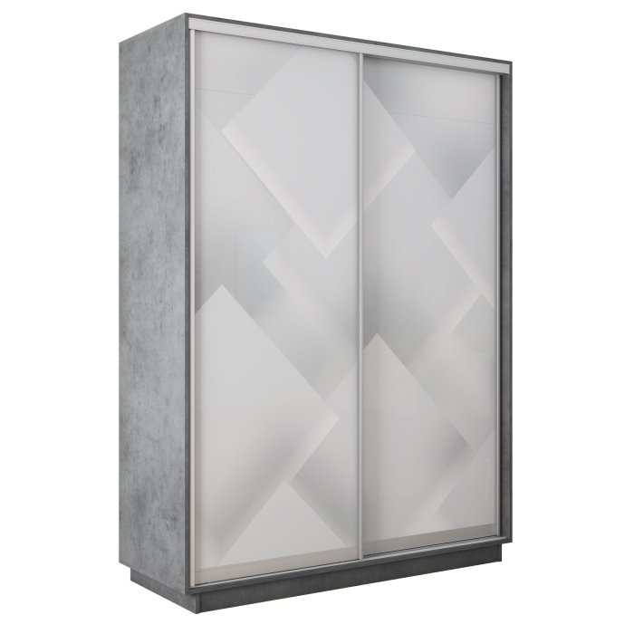 Шкафы-купе 2-х дверные, Шкаф-купе Экспресс 2-х дверный Фотопечать Квадрат Стекла 160х60х240