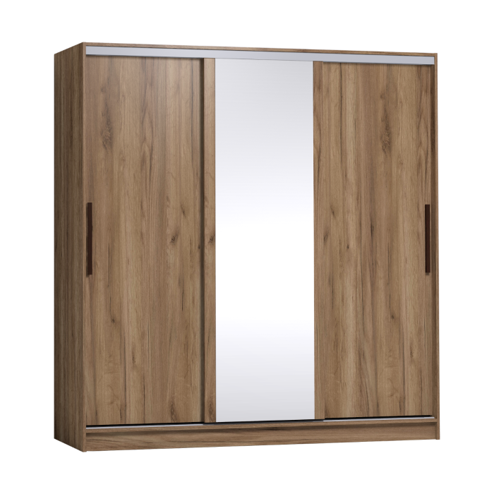 Шкафы-купе, Шкаф-купе 3-дв  Strike 2000 зеркало/лдсп  (в2105*ш2000*г595)