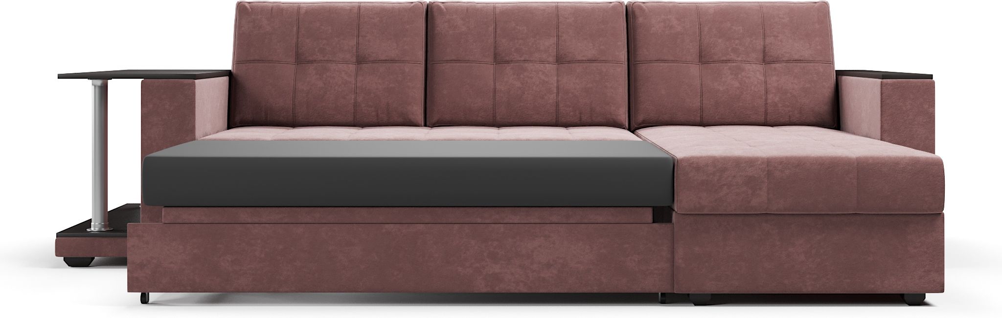 Диваны угловые, Диван-кровать угловой со столом Атланта Классик 145, велюр