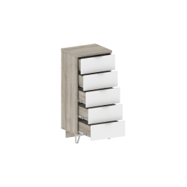 Комод Анима КМ-3205, дуб серый, белый	