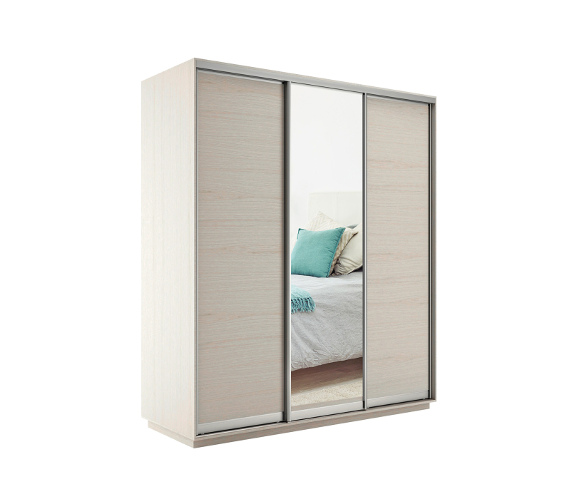 Шкафы-купе, Шкаф-купе Экспресс Медиум (1 зеркало) трио 2200 x 2100 x 600