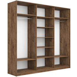 Шкаф-купе Прайм Широкий 3-х дверный Стекла хаки/Доводчики 240х57х230