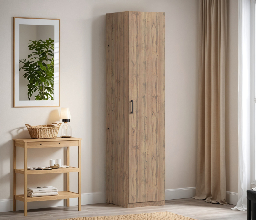 Для одежды, Шкаф однодверный Макс 500 мм, вариант №4 (ЛДСП, дуб вотан)