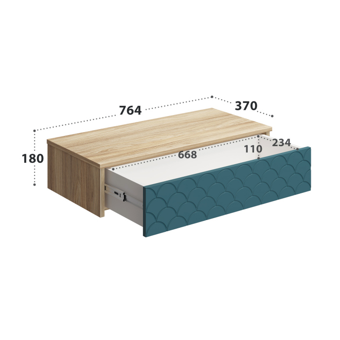 Комоды, Тумба подвесная Велламо ВО-08