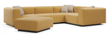 Диваны угловые в гостиную, Диван угловой модульный нераскладной Наполи 3, велюр