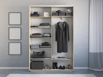 Шкаф-купе Экспресс 2-х дверный Фотопечать Ленты Стекла 140х45х220