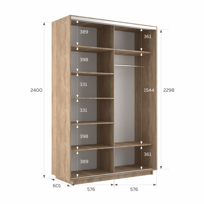 Шкафы-купе 2-х дверные, Шкаф-купе Экспресс 2-х дверный Фотопечать Ленты Стекла 120х60х240