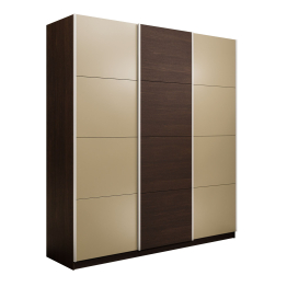 Шкаф-купе Эста 3-х дверный ДСП/Стекла фисташка/Доводчик 240х66х240