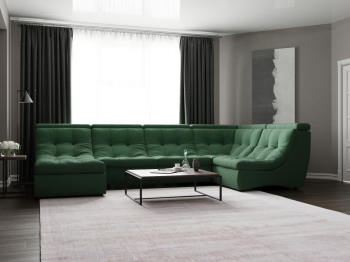 П-образный диван Монако-4 ППУ, велюр