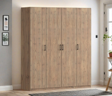 Для одежды, Шкаф четырехдверный Макс 2000 мм, вариант №1 (ЛДСП, корпус дуб вотан)