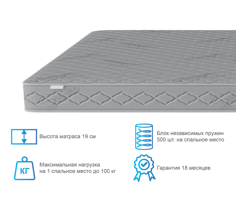 900 x 1900, Матрас Сити - Бормио 900*1900