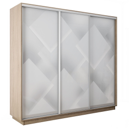Шкаф-купе Экспресс 3-х дверный Фотопечать Квадрат Стекла 180х60х240