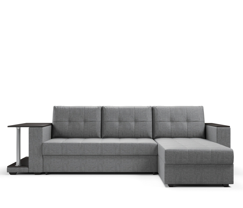 Диваны угловые в гостиную, Диван-кровать угловой со столом Атланта Классик 145 , рогожка