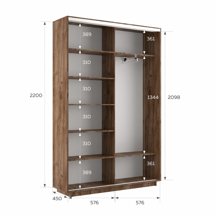Шкафы-купе 2-х дверные, Шкаф-купе Экспресс 2-х дверный Фотопечать Ленты Стекла 120х45х220