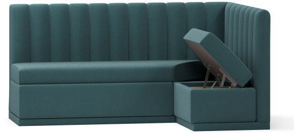 Кухонный угловой нераскладной диван Кафф, велюр
