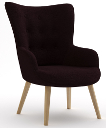 Кресло интерьерное Шелли, искусственный мех