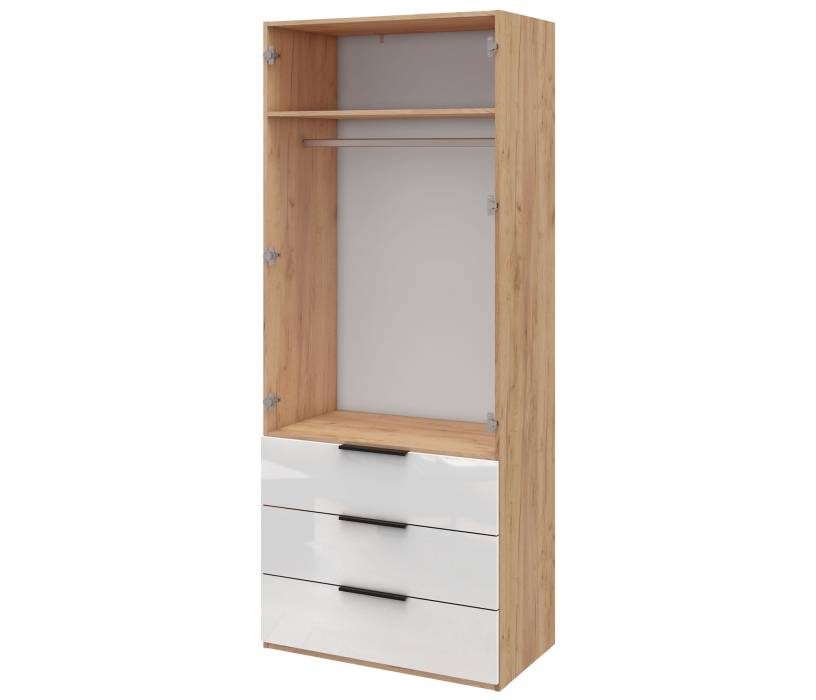 Шкафы, Шкаф 2-х дверный с ящиками 90 см Люкс