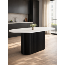 Стол Барон О 160 х 90 (черные ноги)