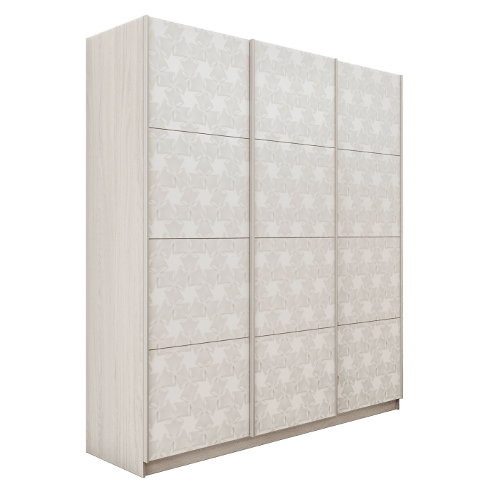 Шкафы-купе 3-х дверные, Шкаф-купе Прайм 3-х дверный Фотопечать Калейдоскоп Стекла/Доводчики 180х57х230