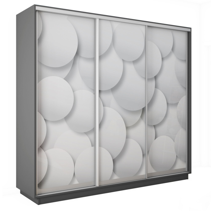 Шкафы-купе 3-х дверные, Шкаф-купе Экспресс 3-х дверный Фотопечать Шары Стекла 210х45х240