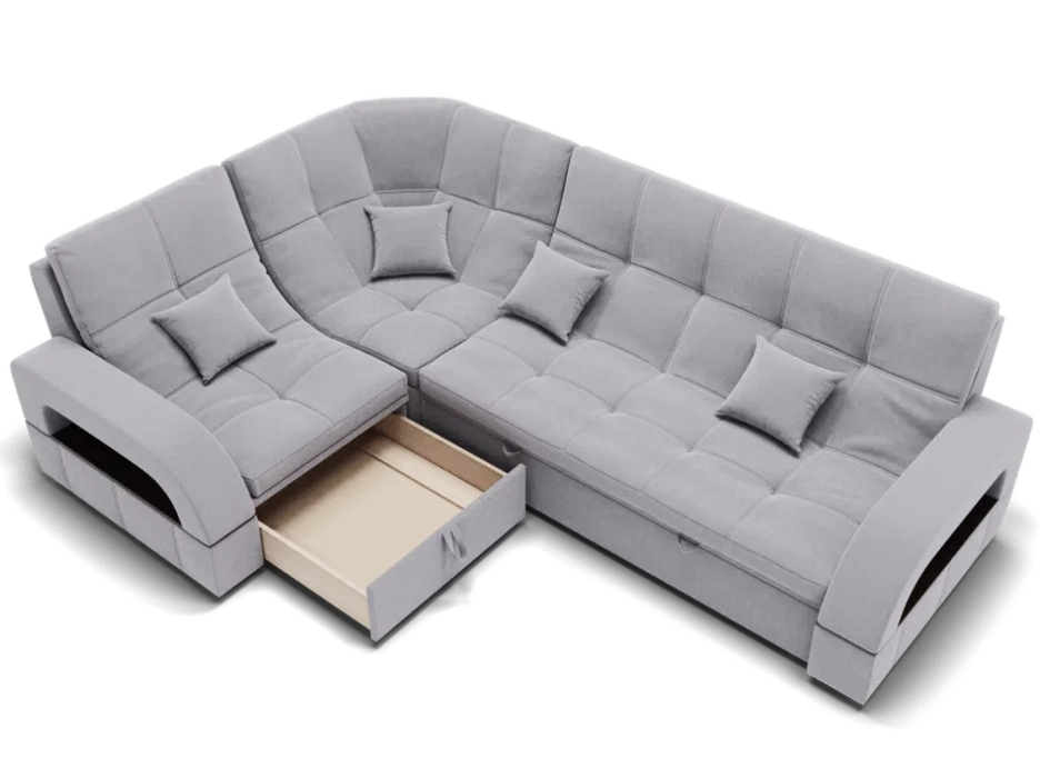 Диваны угловые в гостиную, Модульный диван Майами-3,микровелюр,антивандальная ткань,венеция