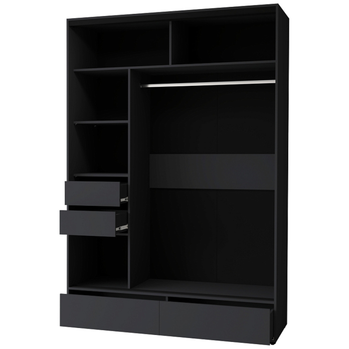 Шкафы-купе 2-х дверные, Шкаф-купе 2-дв  MOD 1600 зеркало/лдсп  (в2390*ш1600*г620)