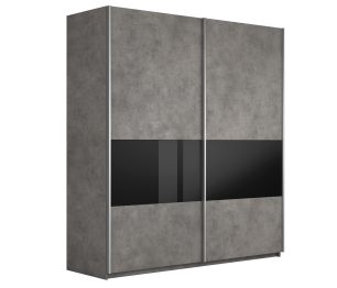 Шкаф-купе Прайм ДСП/Стекло черное, 220х57х230