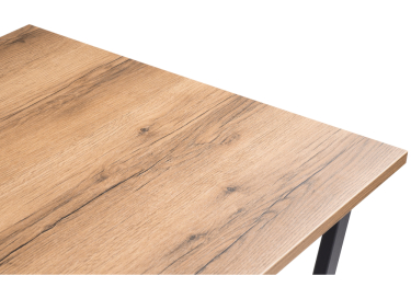 Стол деревянный Лота Лофт 140 22 мм (матовый черный)