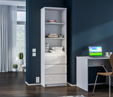 Стеллажи, Стеллаж Медея СБ-3237 Белый