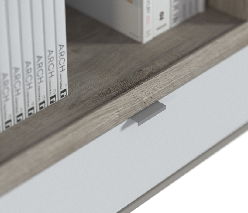 Настенные полки, Комод NAGOS СБ-3033 Белый Бриллиант,Дуб Риббек/Белый Бриллиант