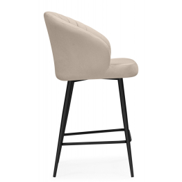 Стул полубарный на металлокаркасе Бэнбу некрутящийся marseille (чёрный)