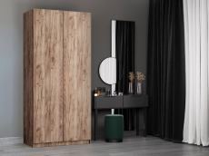 Шкафы распашные, Шкаф складной Е1 Локер ("Гармошка" с системой Push to Move/Правый)101х52,5х220 см, с полками