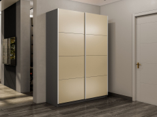 Шкафы-купе 2-х дверные, Шкаф-купе Прайм 2-х дверный Стекла фисташка/Доводчики 120х57х230