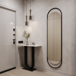 Стол консольный с металлическим подстольем ARFEO (Черный) 80*35*80