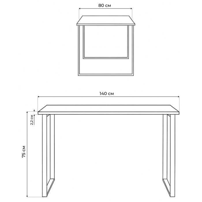 Обеденные столы, Деревянный стол Лиман 140 x 80 (белые ноги)